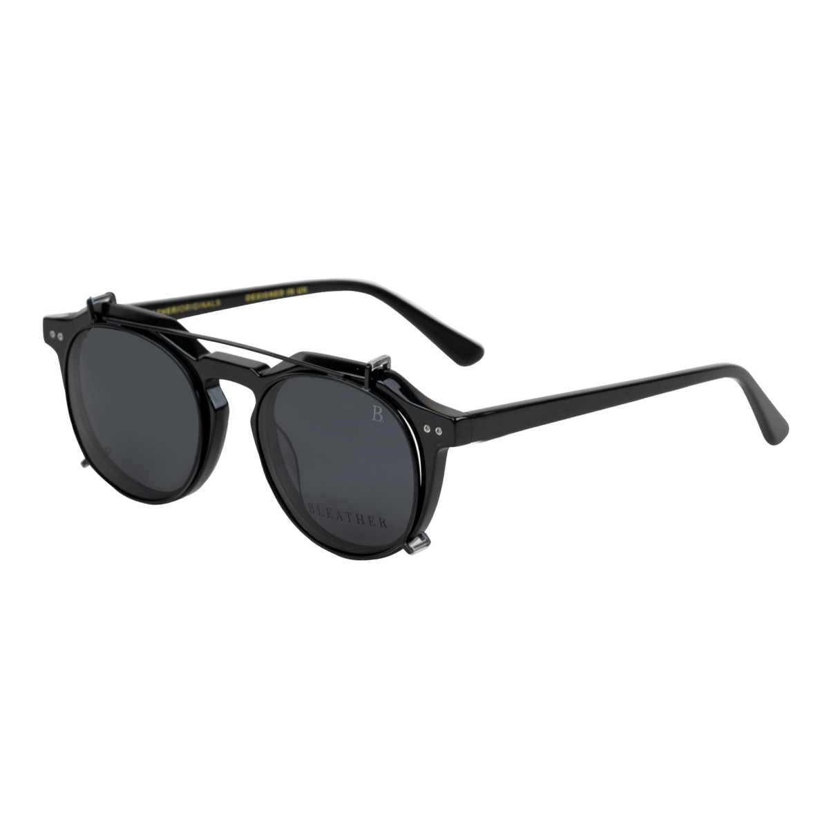 Clips(2en1): Bleather Bastion Noir - Drlunettes