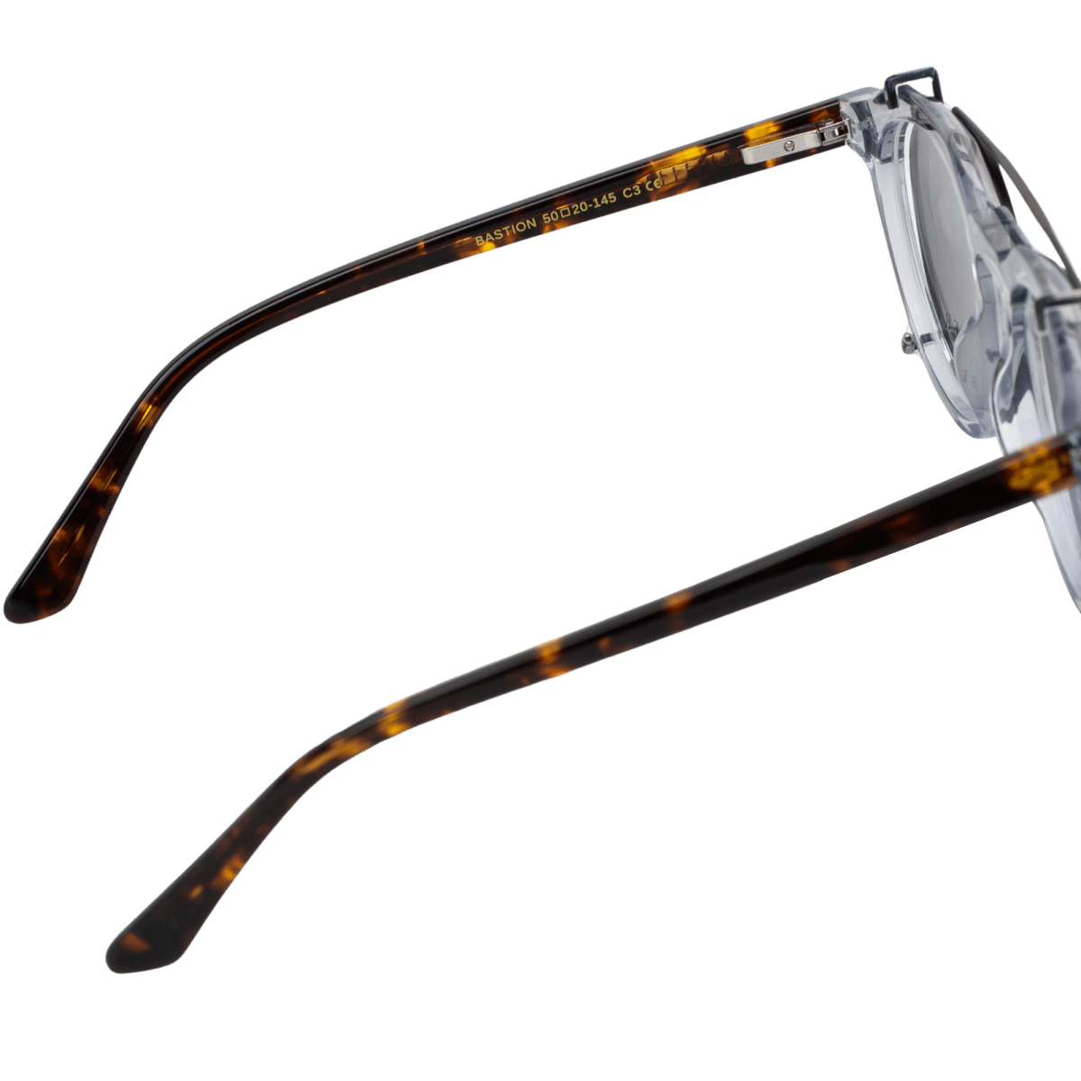 Clips(2en1): Bleather Bastion Transparent/Havane - Drlunettes