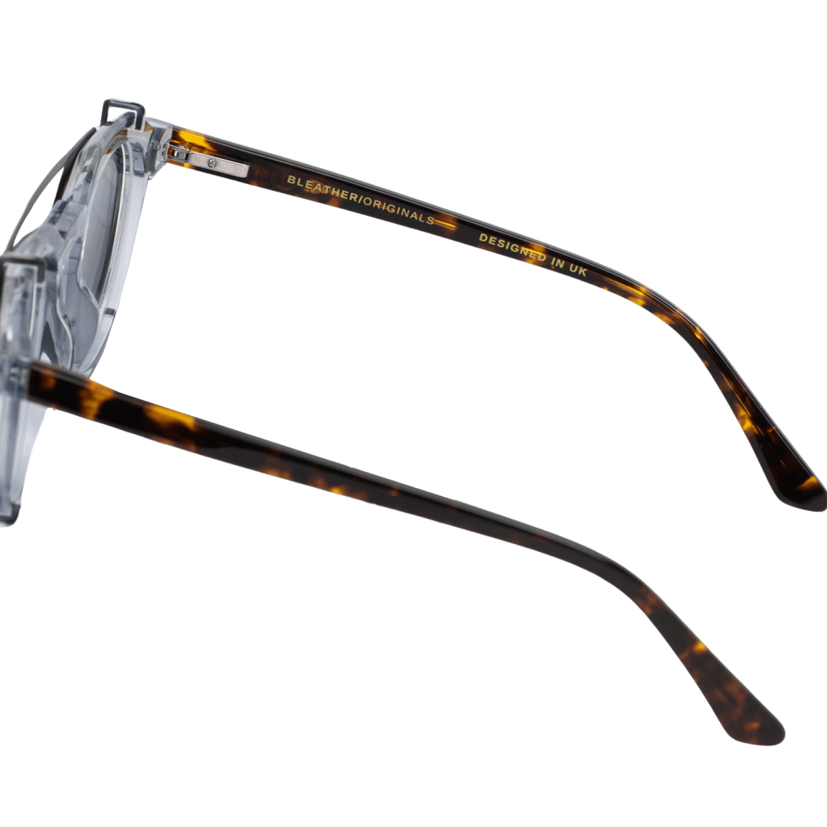 Clips(2en1): Bleather Bastion Transparent/Havane - Drlunettes