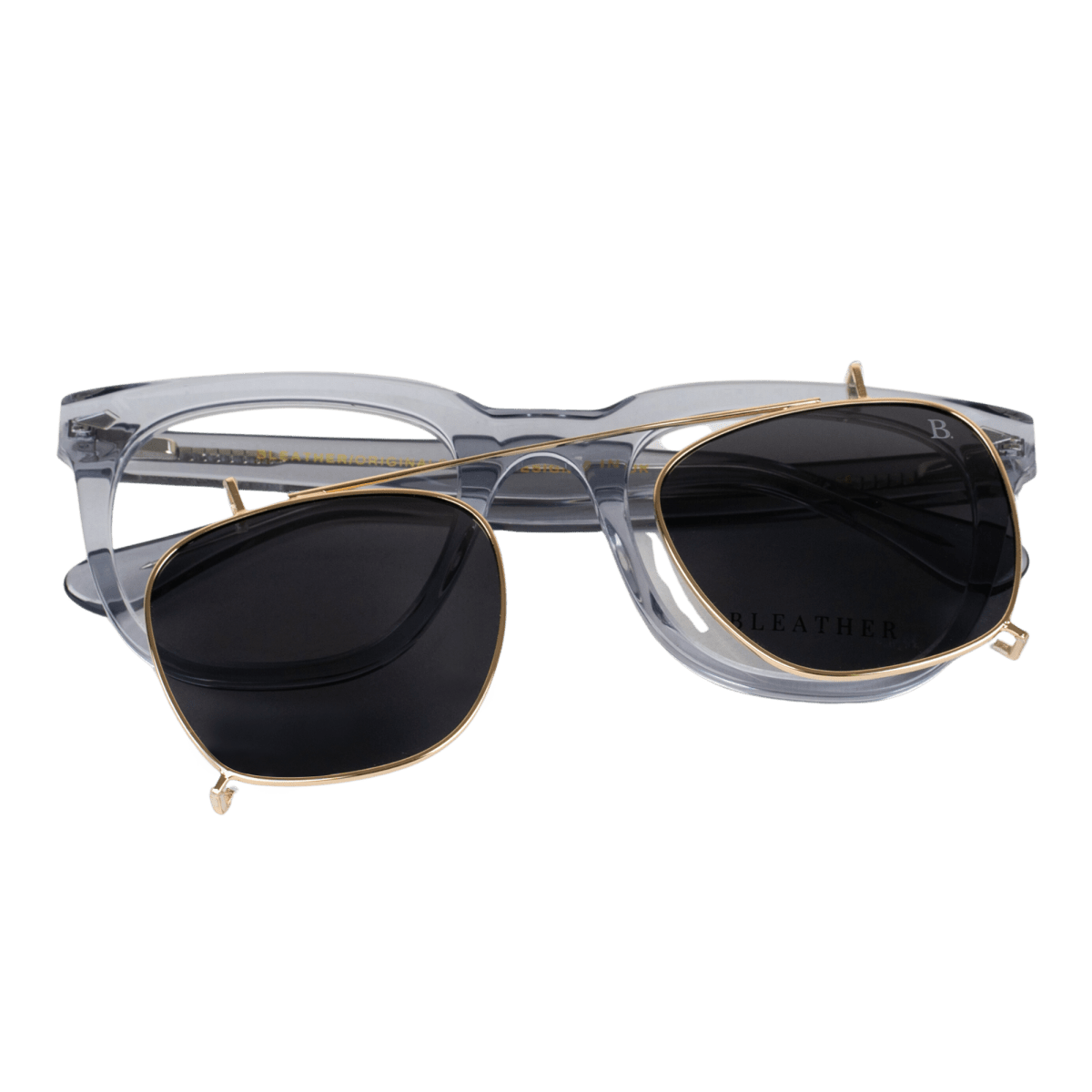 Clips(2en1): Bleather CYPRESS C3 Noir/Gold;Gry trans - Drlunettes