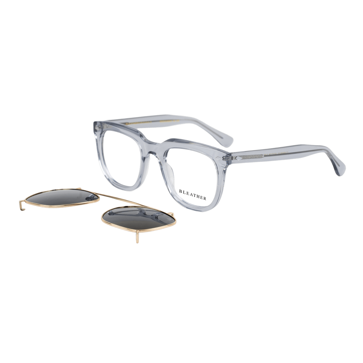 Clips(2en1): Bleather CYPRESS C3 Noir/Gold;Gry trans - Drlunettes