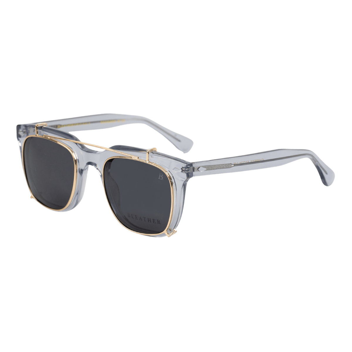 Clips(2en1): Bleather CYPRESS C3 Noir/Gold;Gry trans - Drlunettes