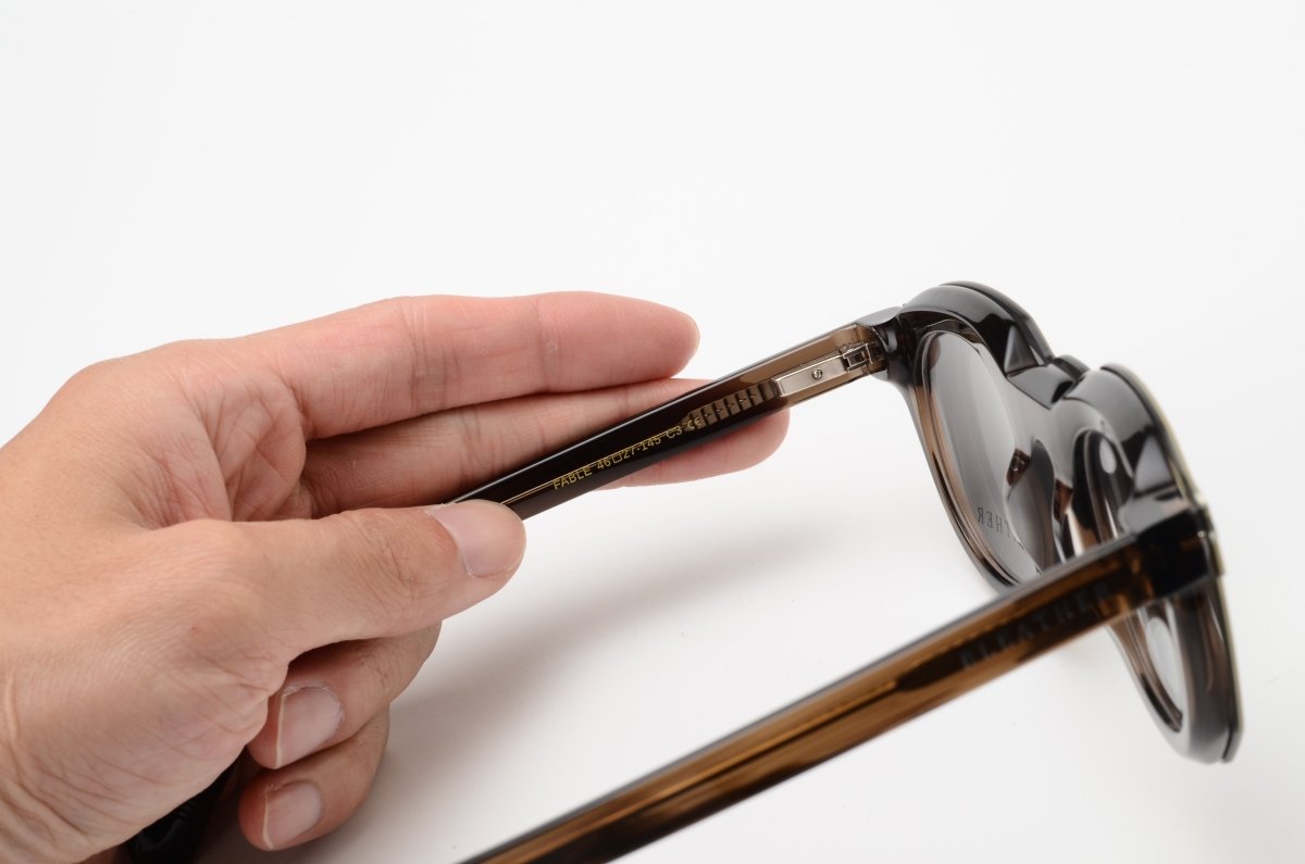 Clips(2en1): Bleather Fable Marron transparent - Drlunettes