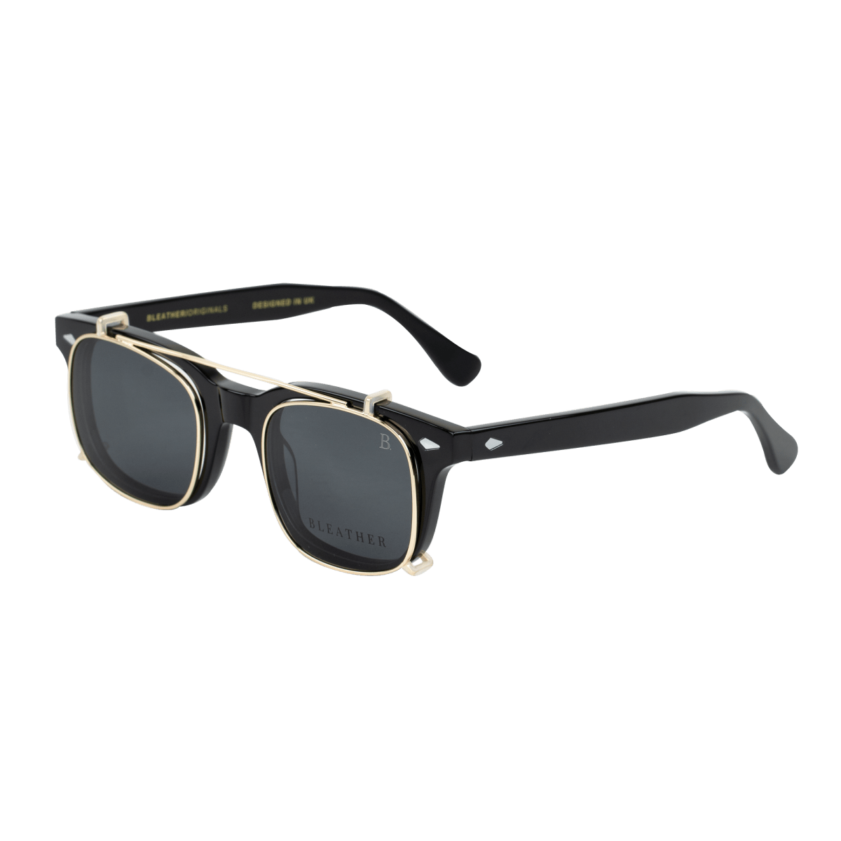 Clips(2en1): Bleather Shield Noir - Drlunettes