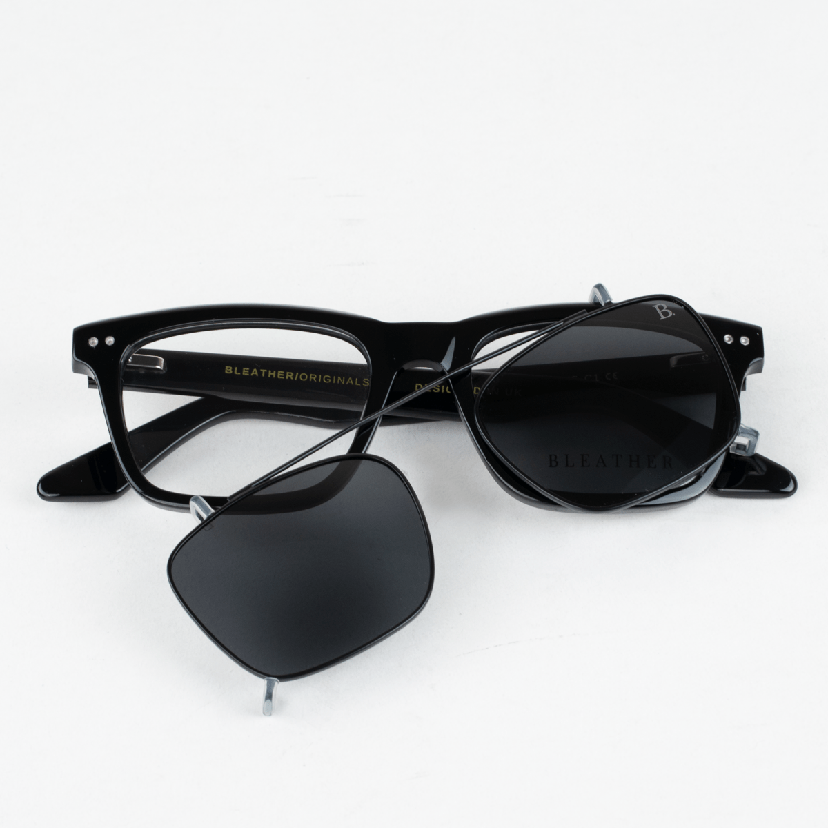 Clips(2en1): Bleather Vintara Gris/Noir - Drlunettes