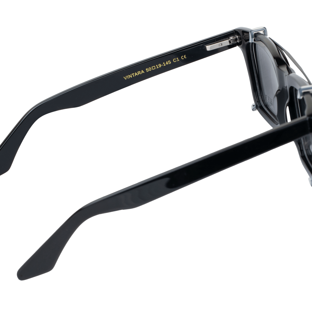 Clips(2en1): Bleather Vintara Gris/Noir - Drlunettes