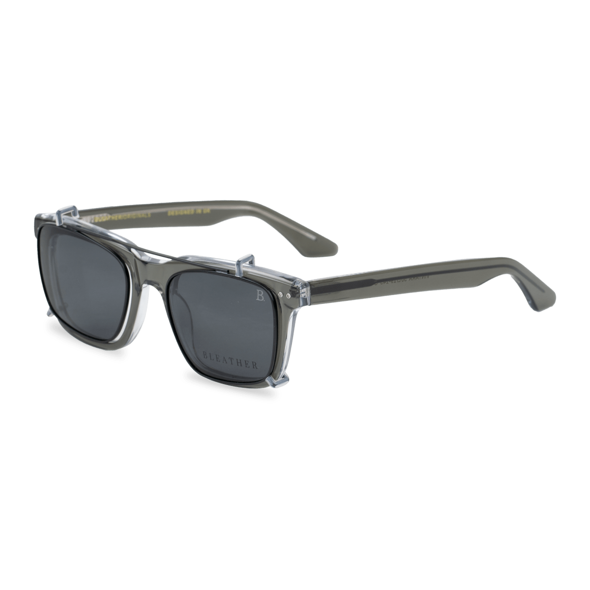 Clips(2en1): Bleather Vintara Noir/Gris - Drlunettes