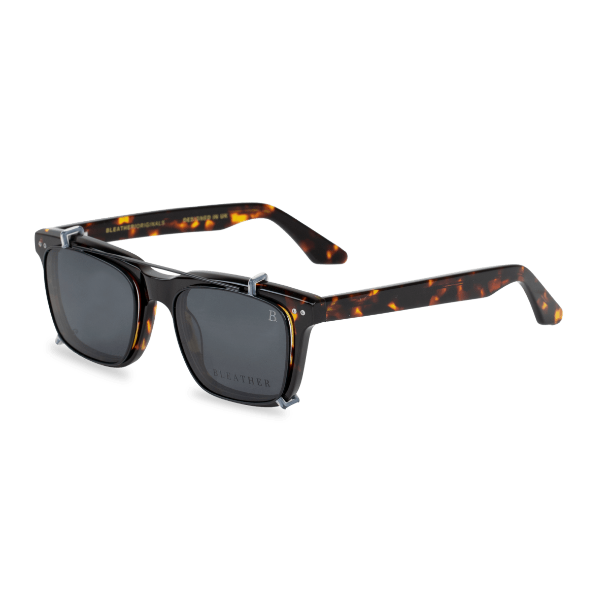 Clips(2en1): Bleather Vintara Noir/Havane - Drlunettes