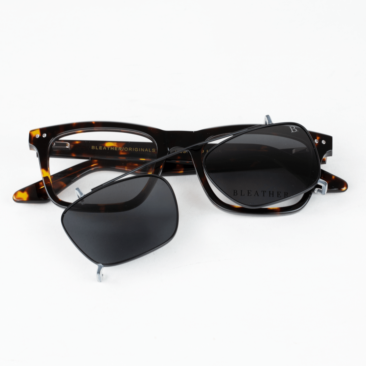 Clips(2en1): Bleather Vintara Noir/Havane - Drlunettes