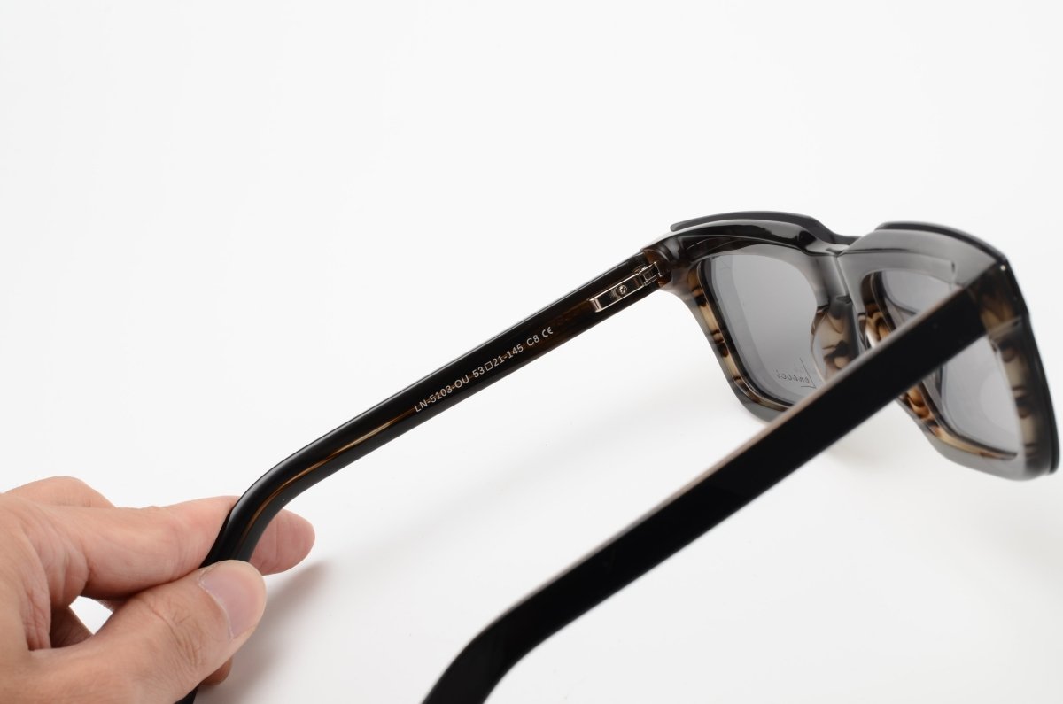 Clips(2en1): Lenacci LN - 5103 - OU C8 Noir/Noir griffé - Drlunettes