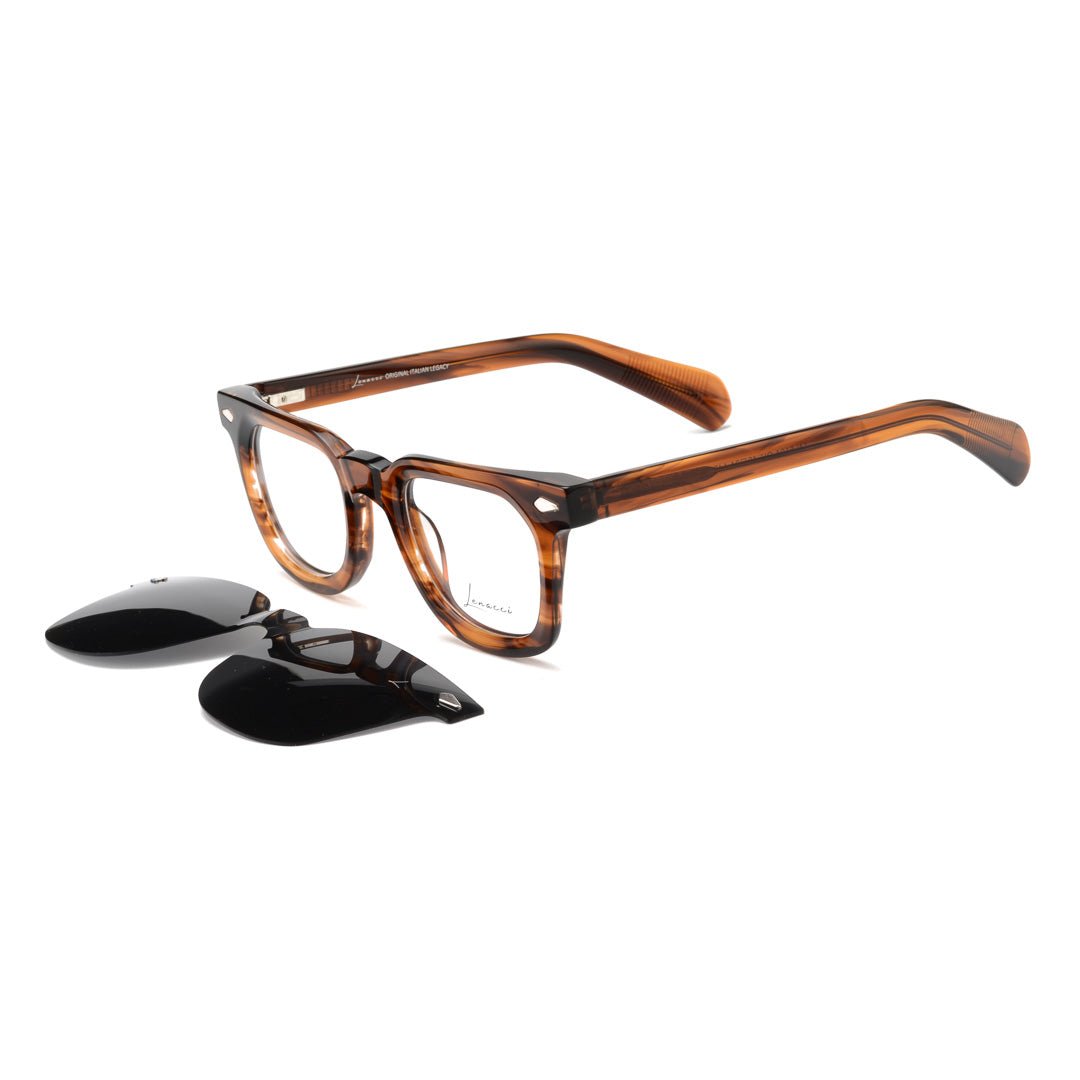 Clips(2en1): Lenacci LN - 5104 C8 Noir/Havane - Drlunettes