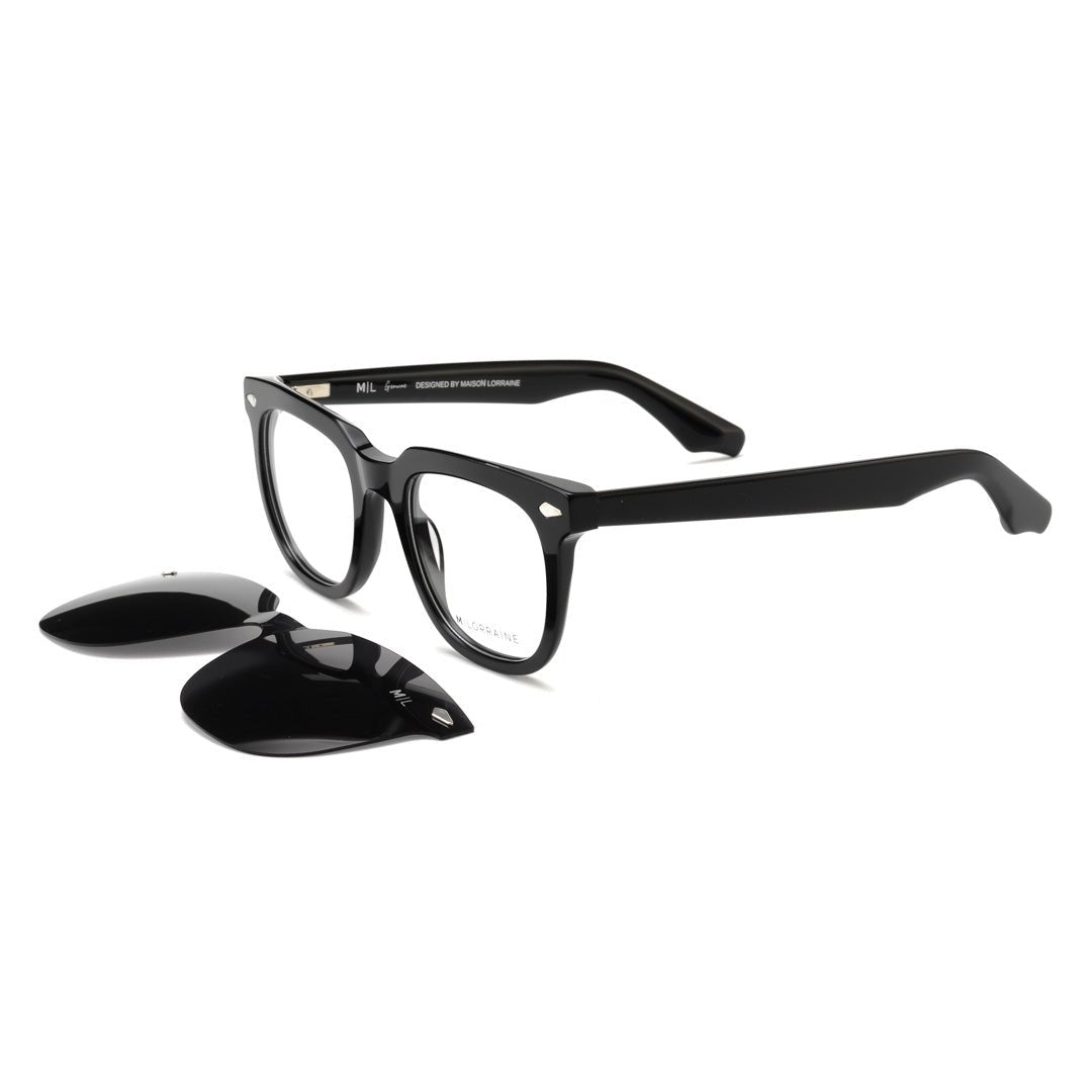 Clips(2en1): Maison Lorraine ML - SU1104 C1 Noir - Drlunettes