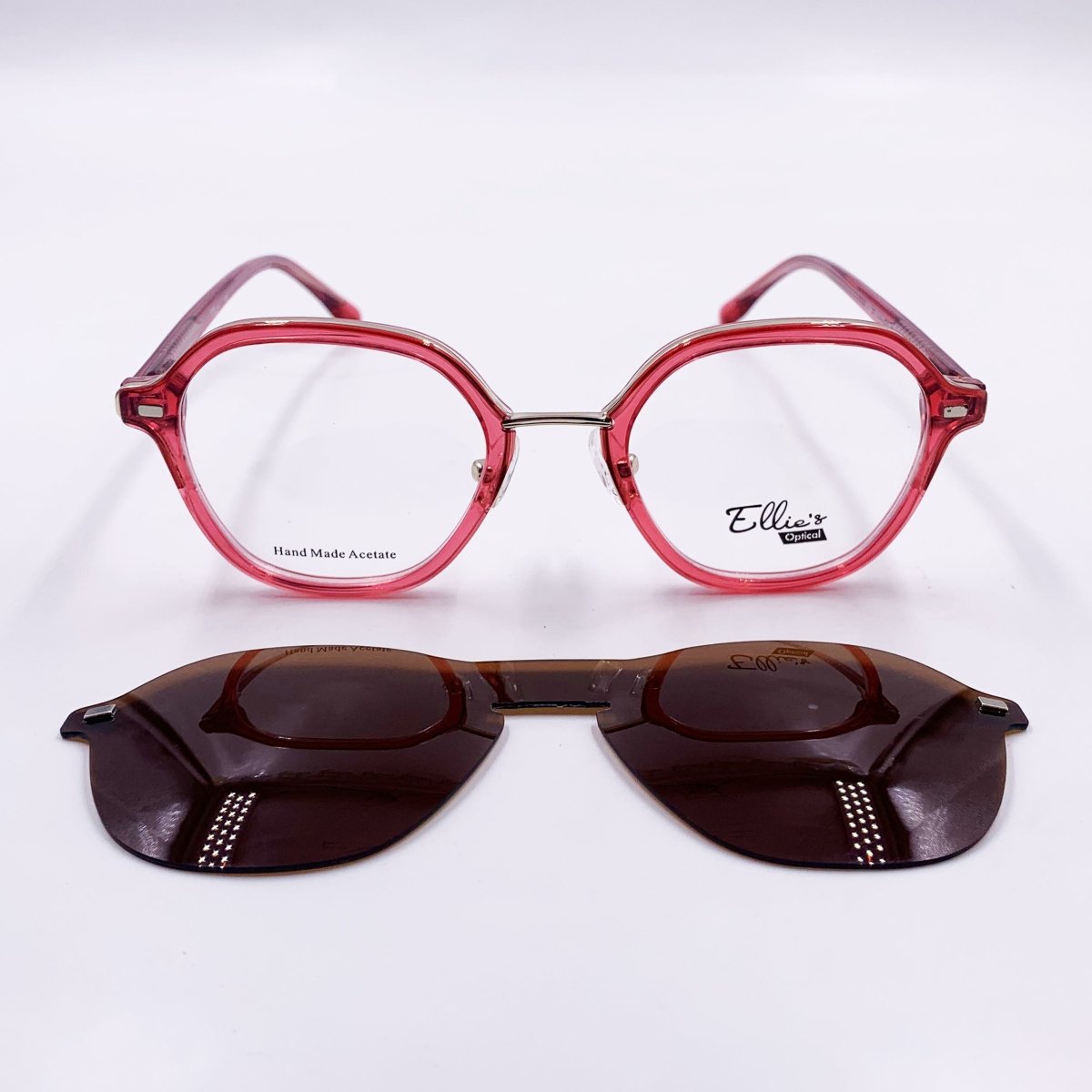 Lunettes à clips Femme: Ellie's 9594 C4 - Mr/Rose trans - Drlunettes