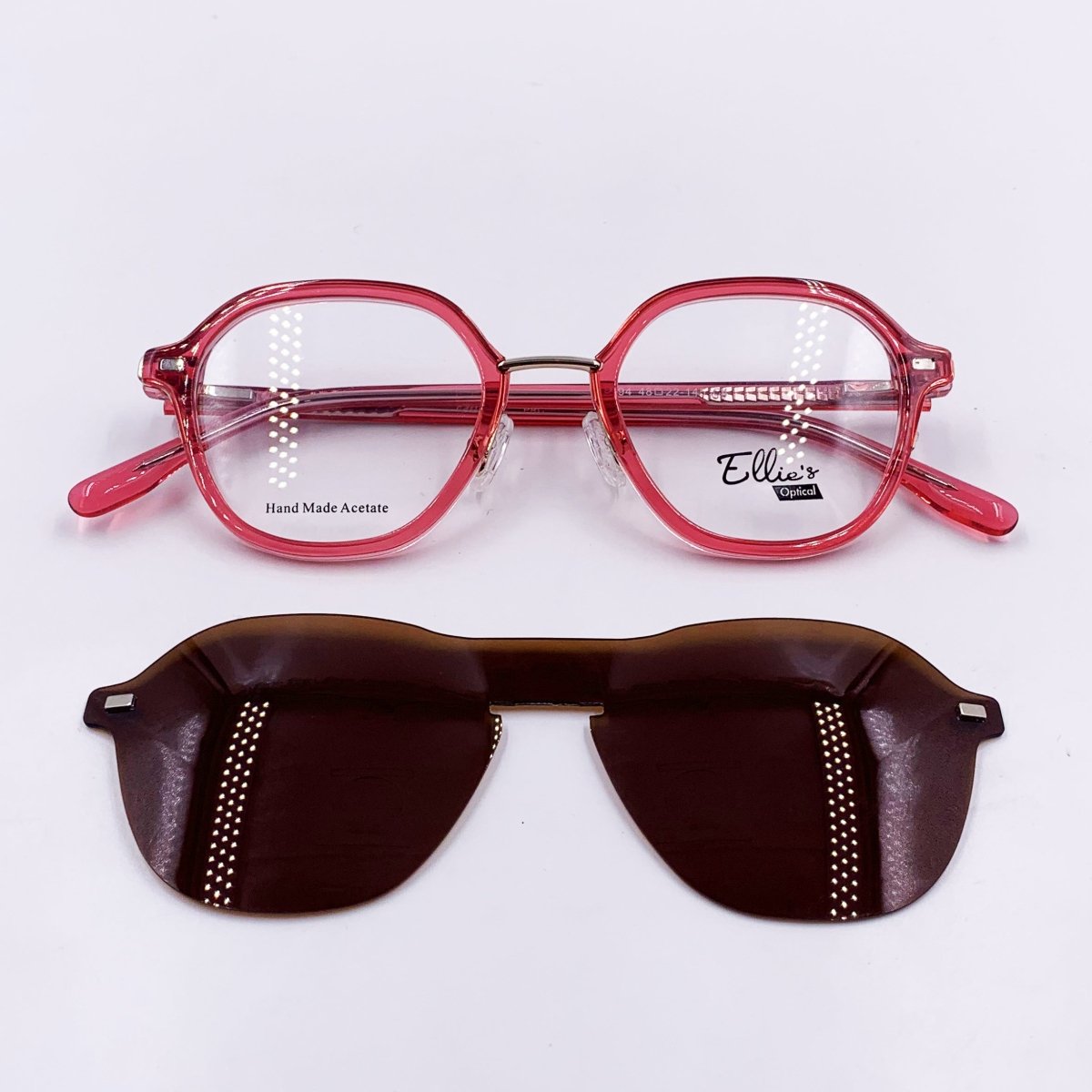 Lunettes à clips Femme: Ellie's 9594 C4 - Mr/Rose trans - Drlunettes