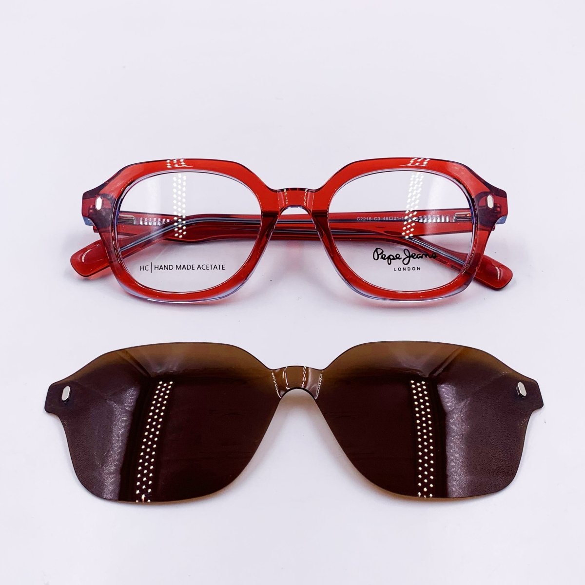 Lunettes à clips Femme: Pepe Jeans C2216 C3 - Mr/Rouge - Drlunettes