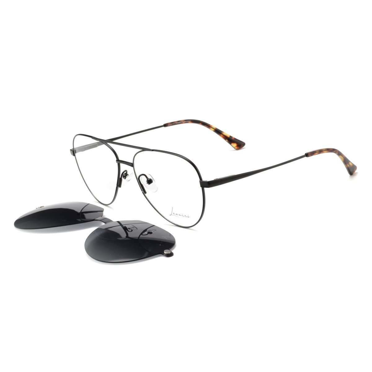 Lunettes à clips hommes: Lenacci LN - 5201 - CU C1 - Drlunettes