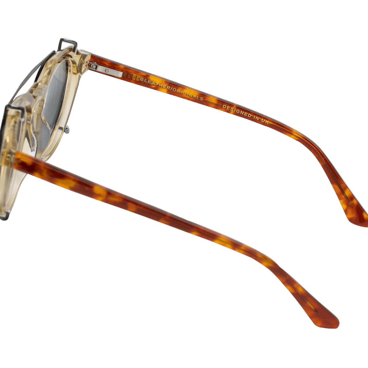 Lunettes à clips unisex: Bleather Bastion Havane - Drlunettes