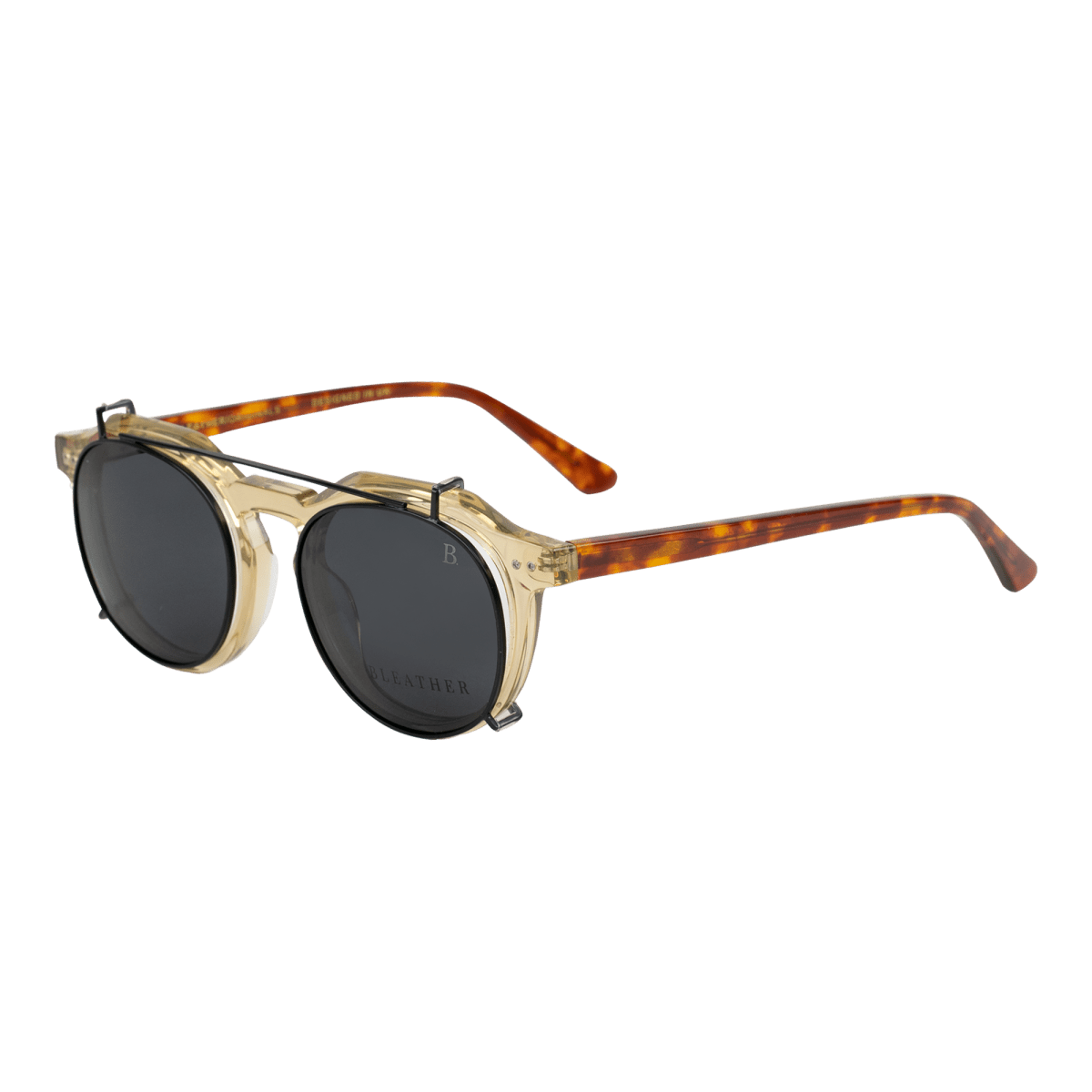 Lunettes à clips unisex: Bleather Bastion Havane - Drlunettes