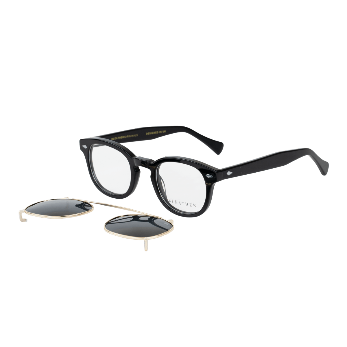 Lunettes à clips unisex: Bleather Eclipse Noir - Drlunettes