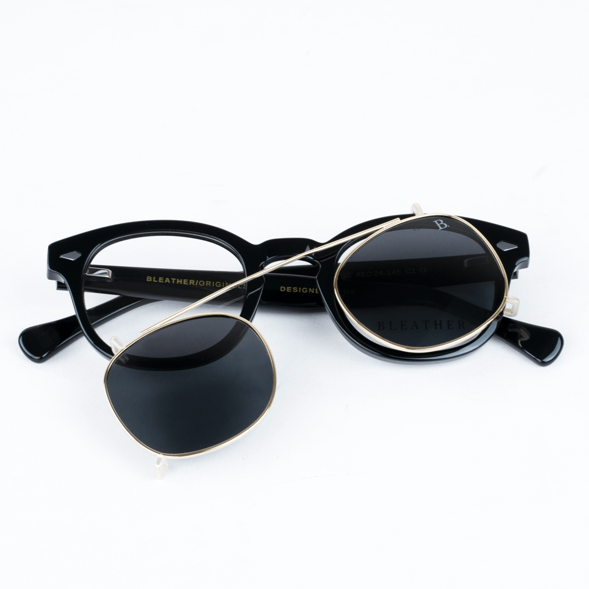 Lunettes à clips unisex: Bleather Eclipse Noir - Drlunettes