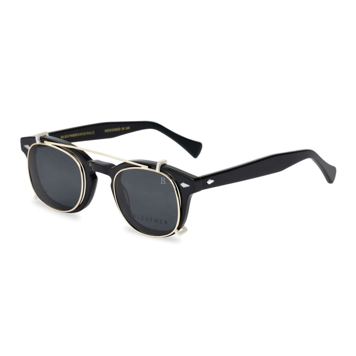 Lunettes à clips unisex: Bleather Eclipse Noir - Drlunettes