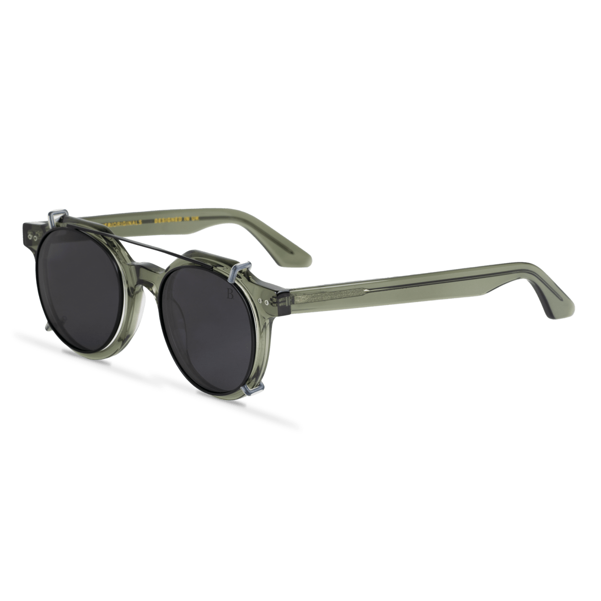 Lunettes à clips unisex: Bleather GINKGO C4 Nr/Gris trans - Drlunettes