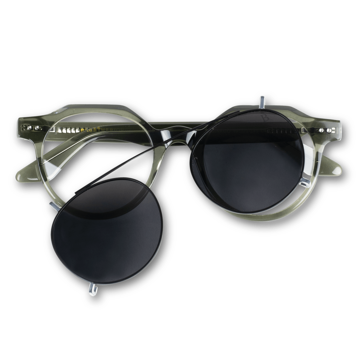 Lunettes à clips unisex: Bleather GINKGO C4 Nr/Gris trans - Drlunettes