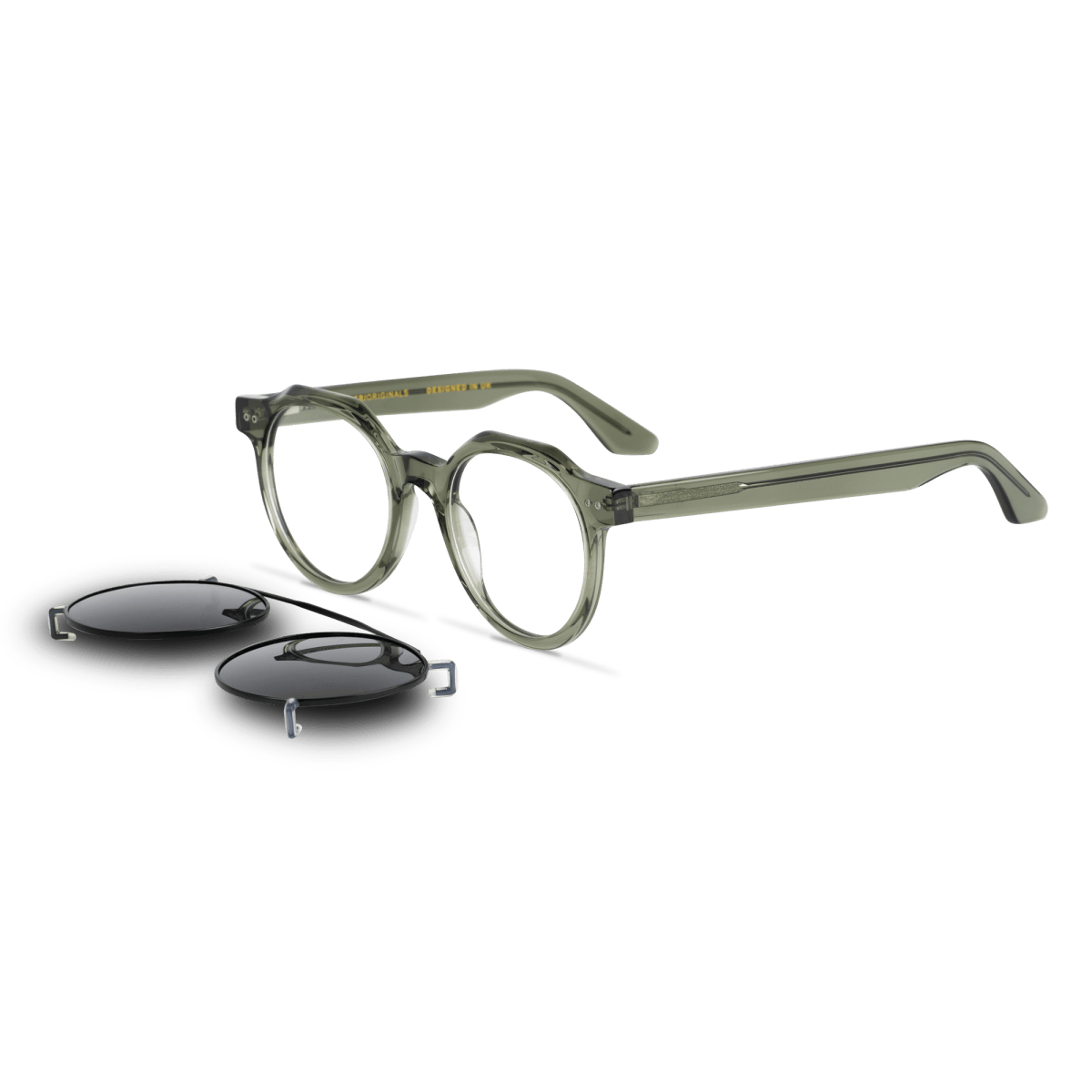Lunettes à clips unisex: Bleather GINKGO C4 Nr/Gris trans - Drlunettes