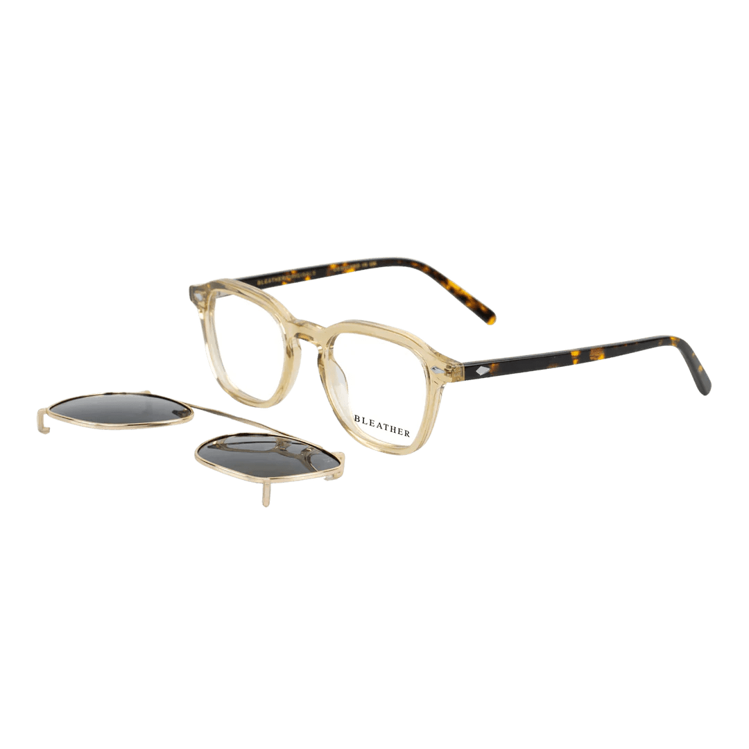 Lunettes à clips unisex: Bleather Paladin Havane - Drlunettes