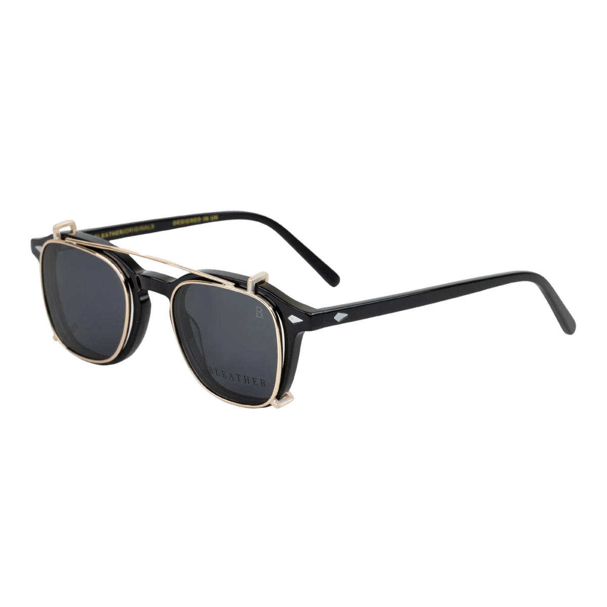 Lunettes à clips unisex: Bleather Paladin Noir - Drlunettes