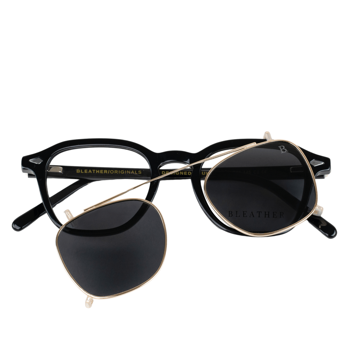 Lunettes à clips unisex: Bleather Paladin Noir - Drlunettes