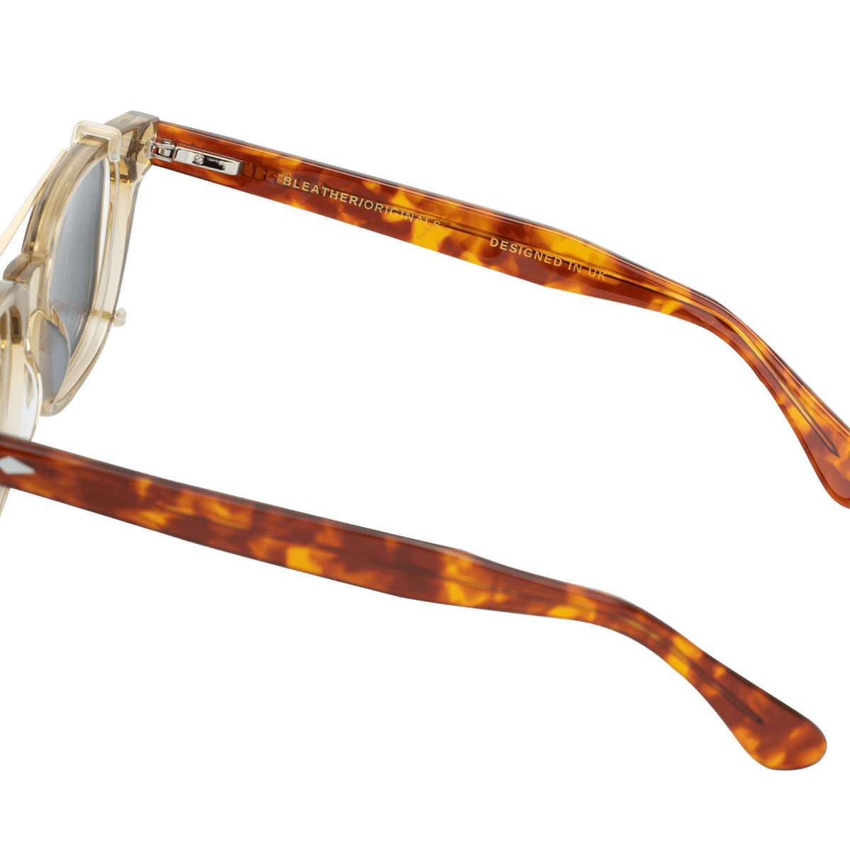 Lunettes à clips unisex: Bleather Shield Havane - Drlunettes