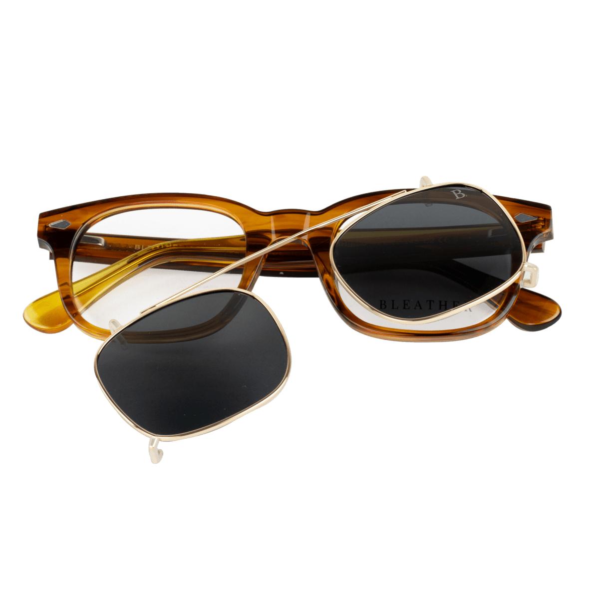 Lunettes à clips unisex: Bleather Shield Noir - Drlunettes