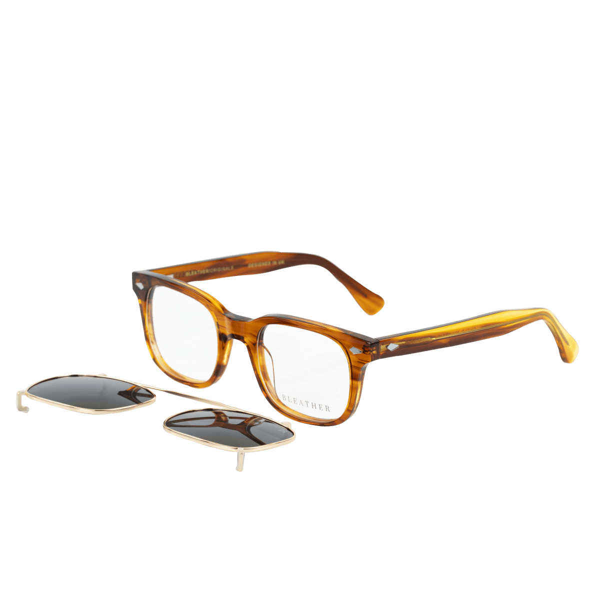 Lunettes à clips unisex: Bleather Shield Noir - Drlunettes