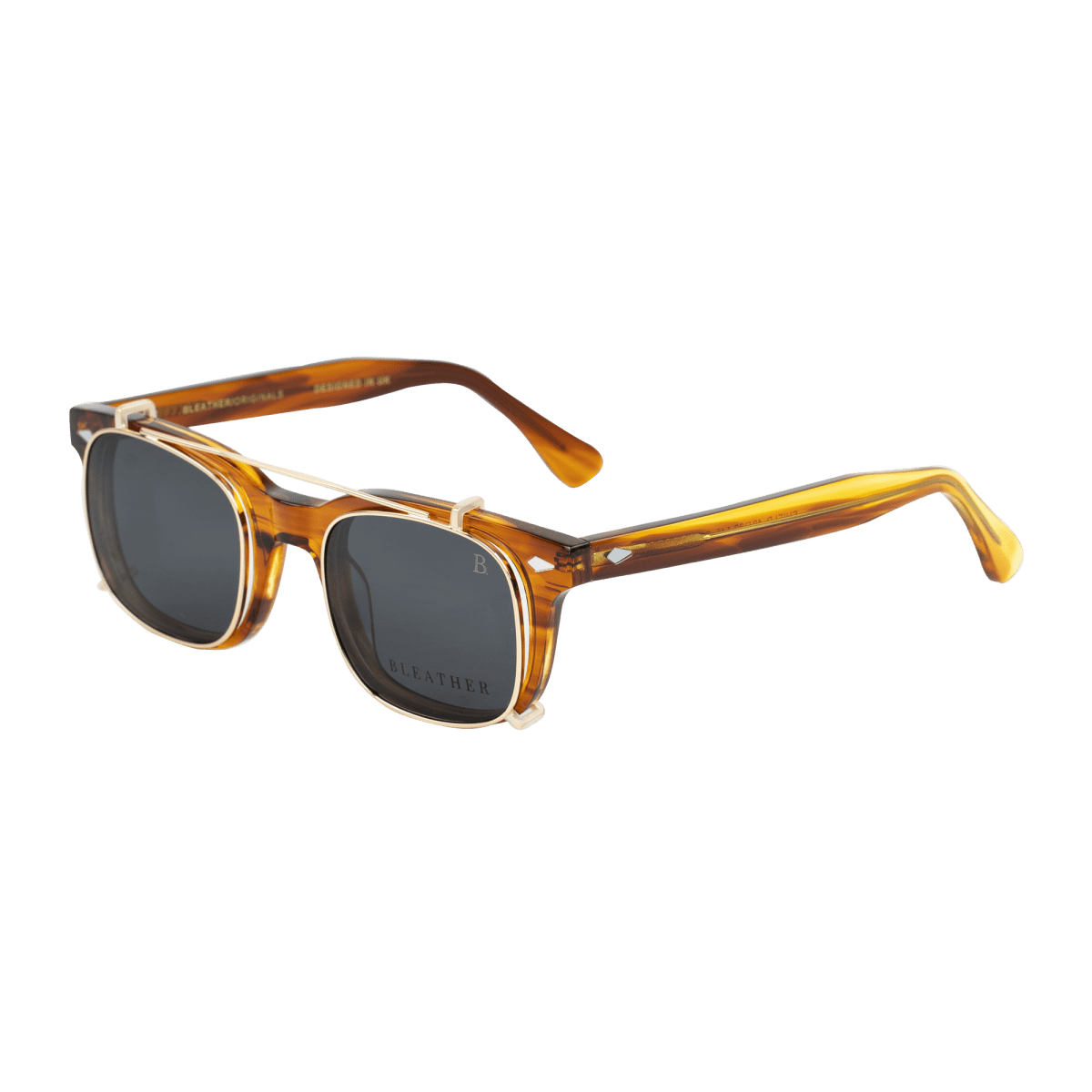 Lunettes à clips unisex: Bleather Shield Noir - Drlunettes