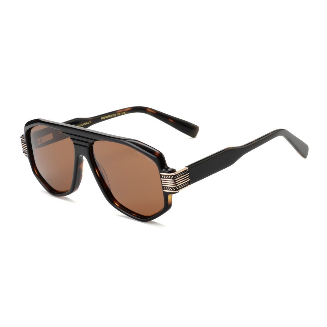 Lunettes de soleil hommes: Bleather Druid Marron - Drlunettes