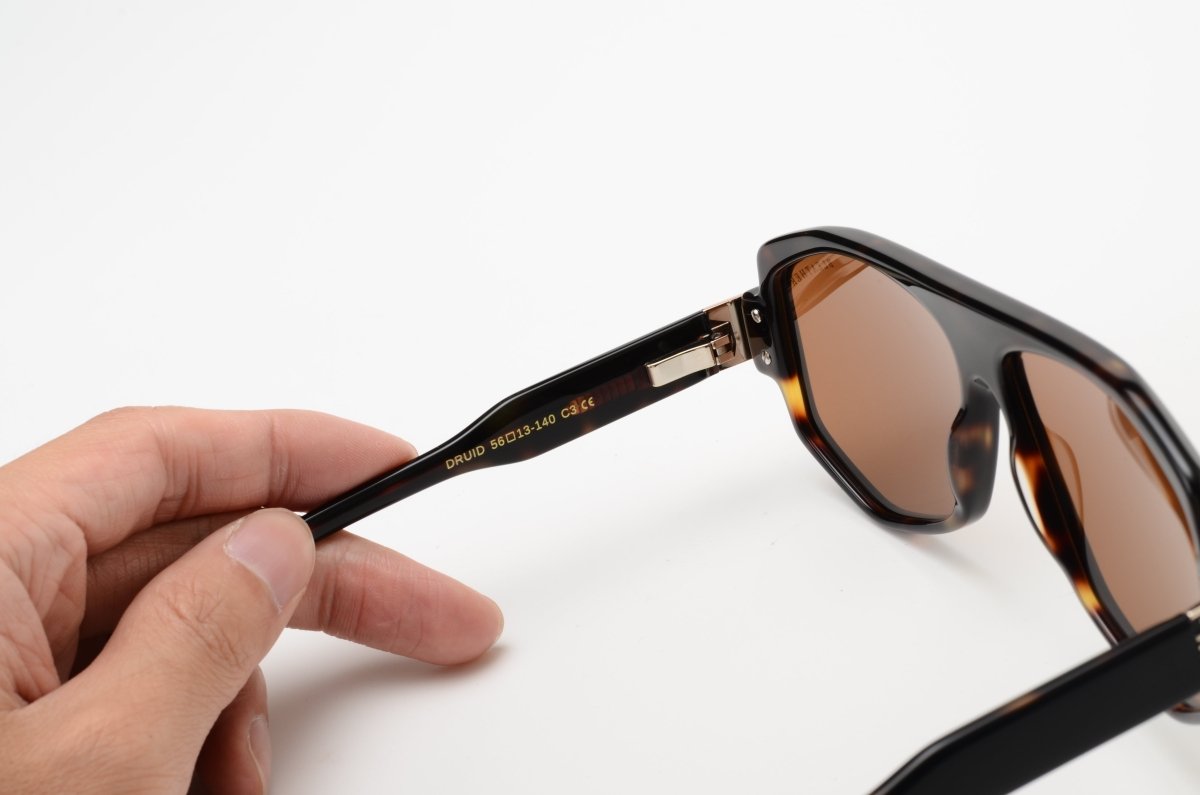 Lunettes de soleil hommes: Bleather Druid Marron - Drlunettes