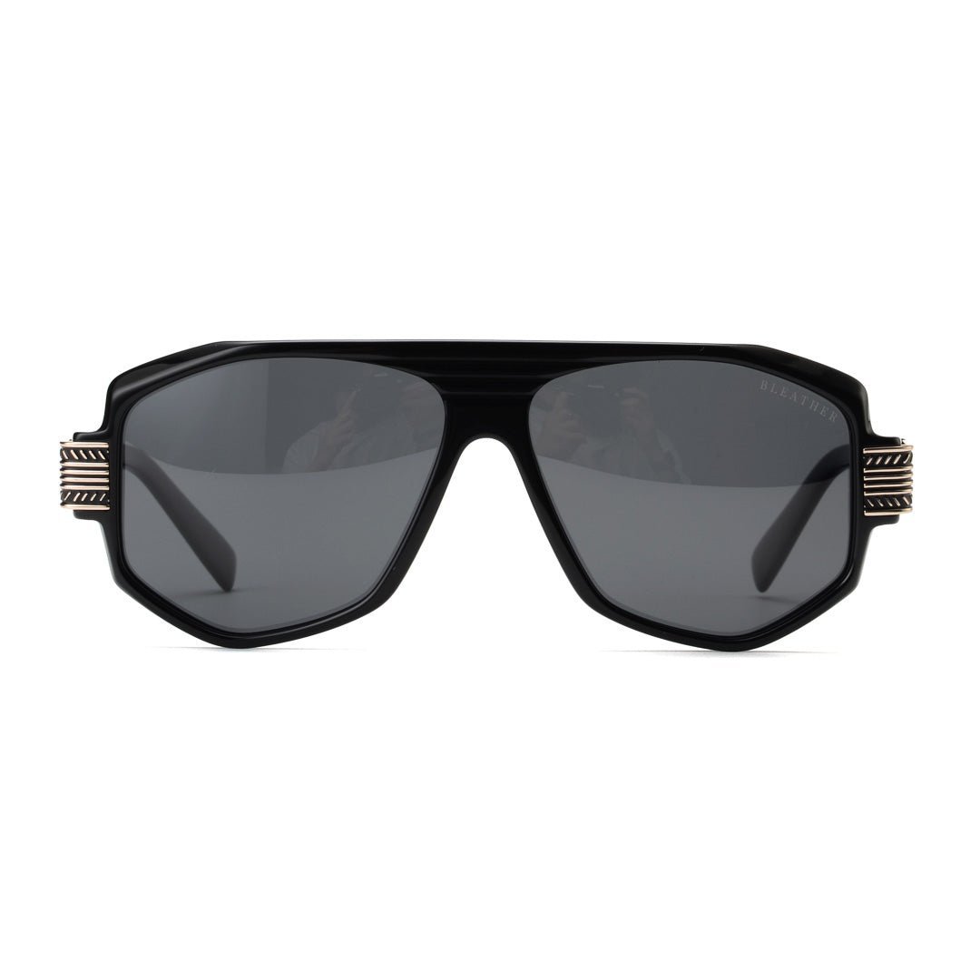 Lunettes de soleil hommes: Bleather Druid Noir - Drlunettes
