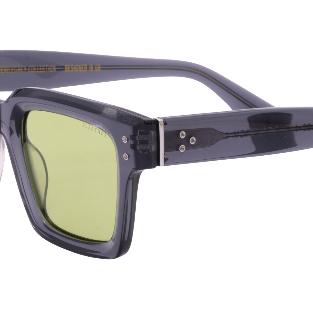 Lunettes de soleil unisex: Bleather LUCA Vert trans/Grey - Drlunettes