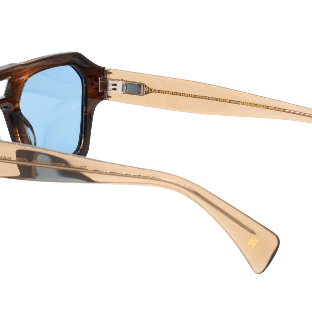 Lunettes de soleil unisex: Bleather Theo Bleu trans/Havane - Drlunettes