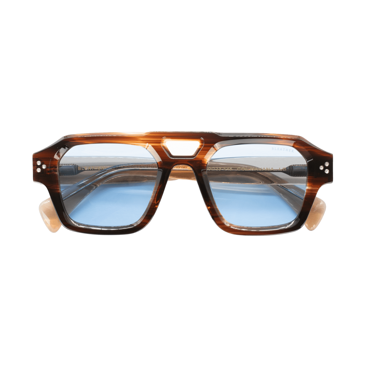 Lunettes de soleil unisex: Bleather Theo Bleu trans/Havane - Drlunettes