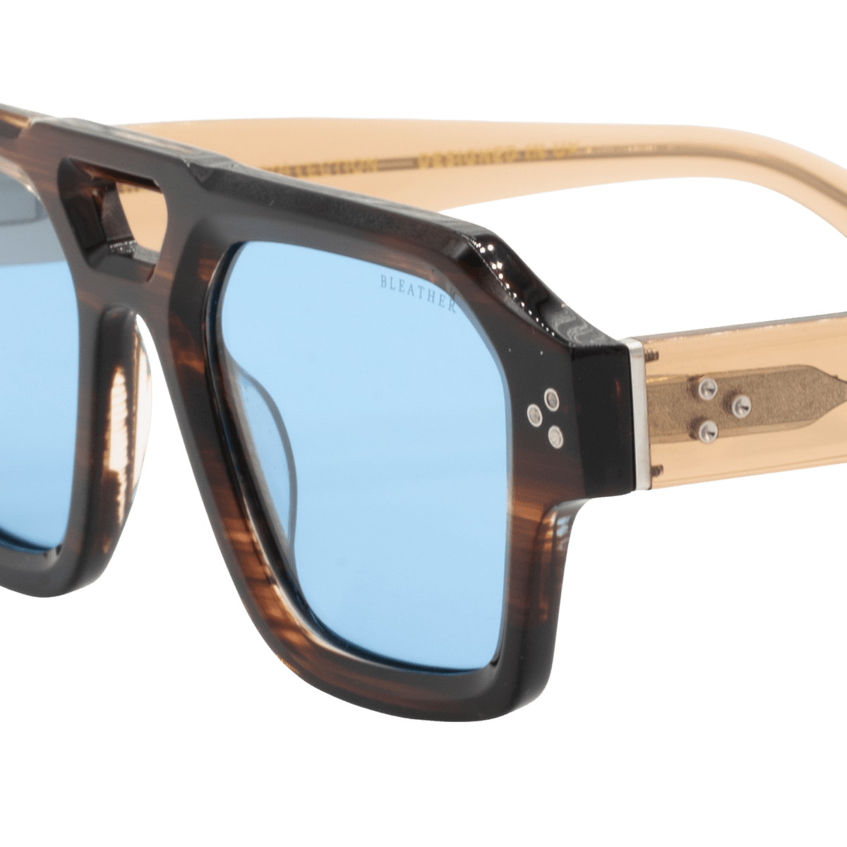 Lunettes de soleil unisex: Bleather Theo Bleu trans/Havane - Drlunettes