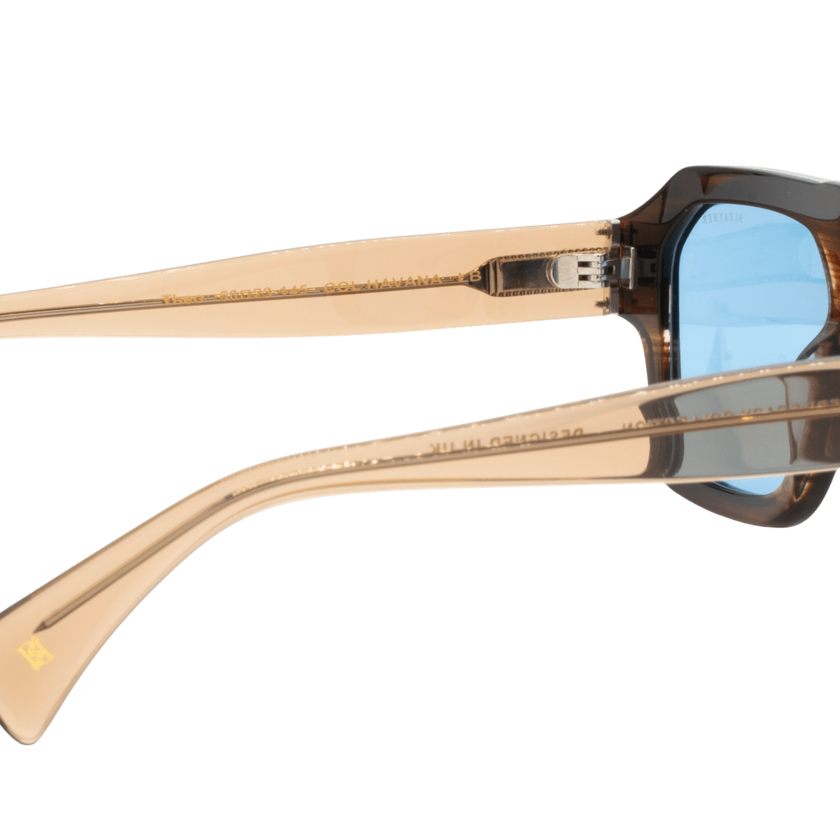 Lunettes de soleil unisex: Bleather Theo Bleu trans/Havane - Drlunettes