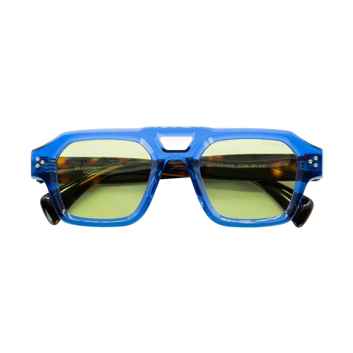 Lunettes de soleil unisex: Bleather Theo Vert trans/Bleu;havane - Drlunettes