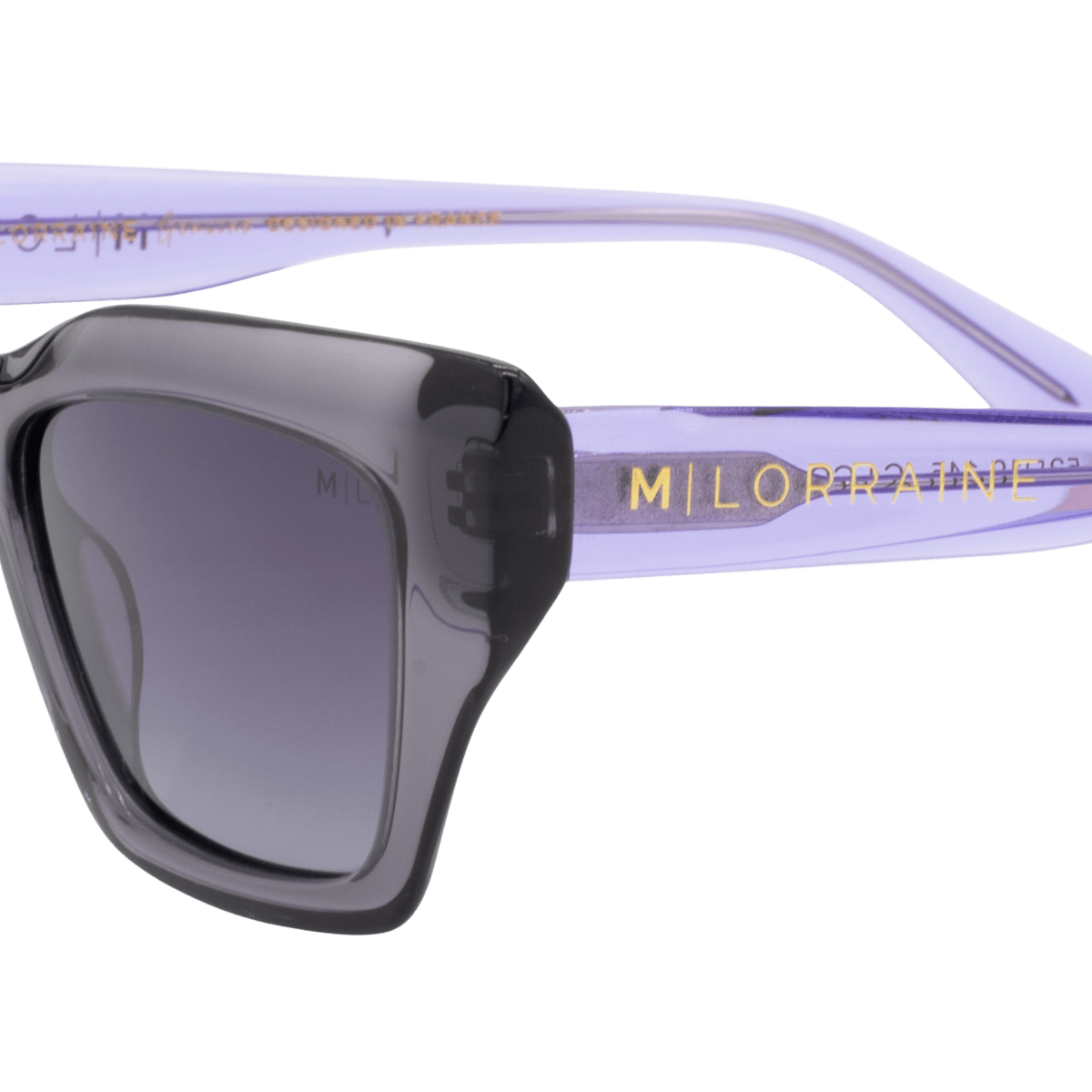 Lunettes de soleil unisex: Maison Lorraine M - ML - 005 - S Noir dég/Gris;Mauve - Drlunettes