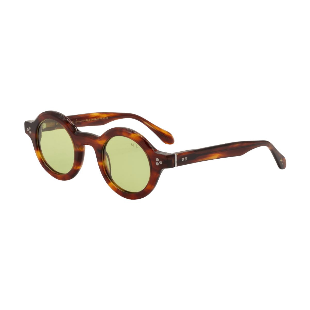 Lunettes de soleil unisex: Maison Lorraine ML - 002 - S Vert trans/Havane - Drlunettes