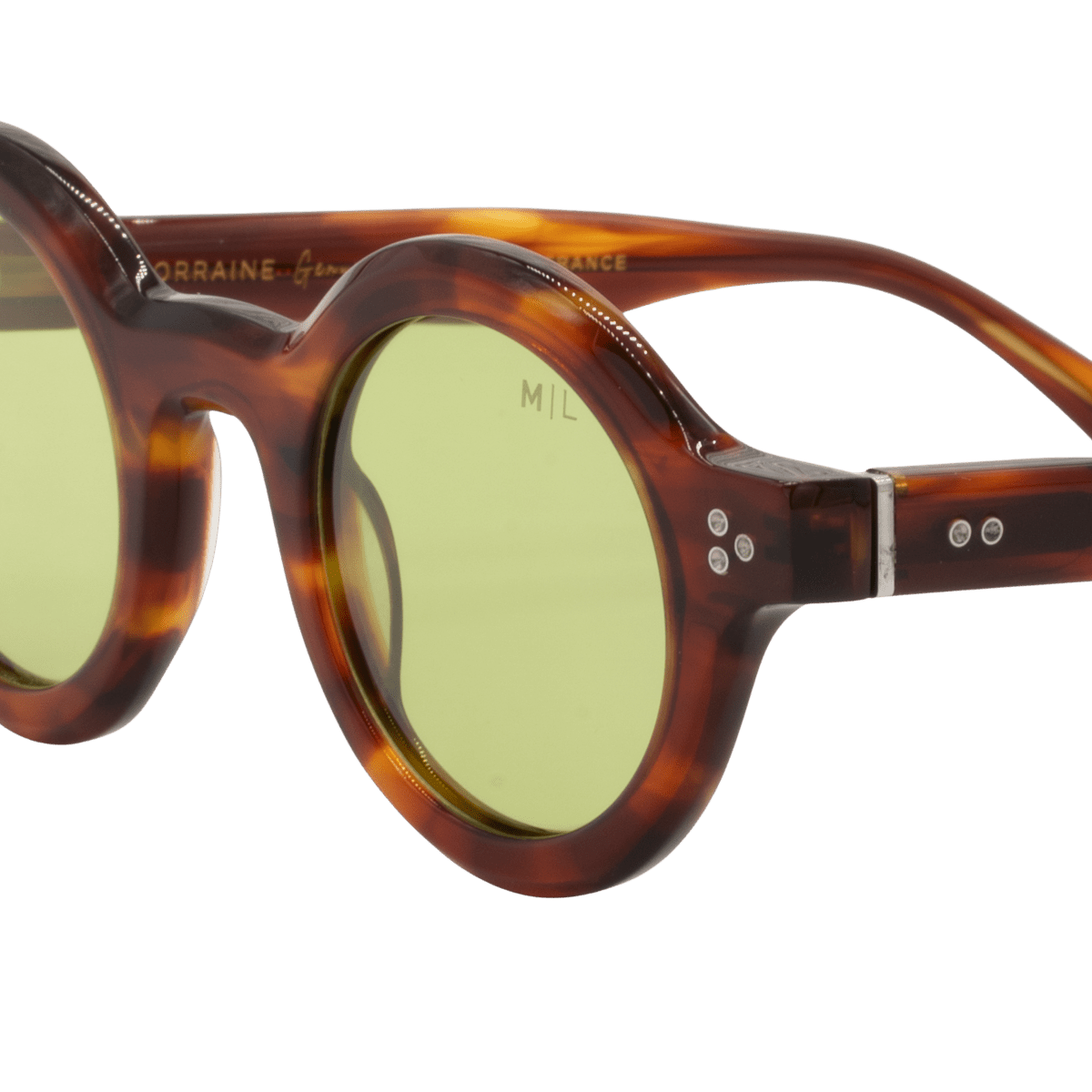 Lunettes de soleil unisex: Maison Lorraine ML - 002 - S Vert trans/Havane - Drlunettes