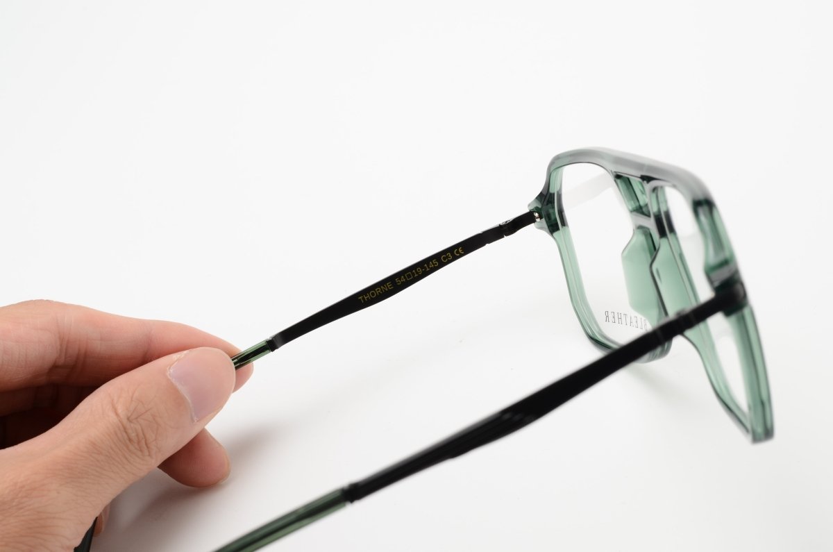Lunettes de vue unisex: Bleather Thorne vert - Drlunettes