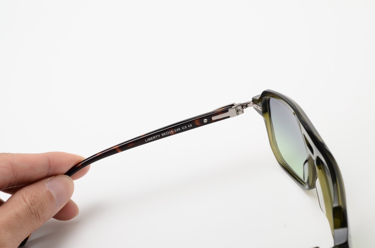 Solaire: Zest - Liberty C3 Noir/vert,Havane - Drlunettes