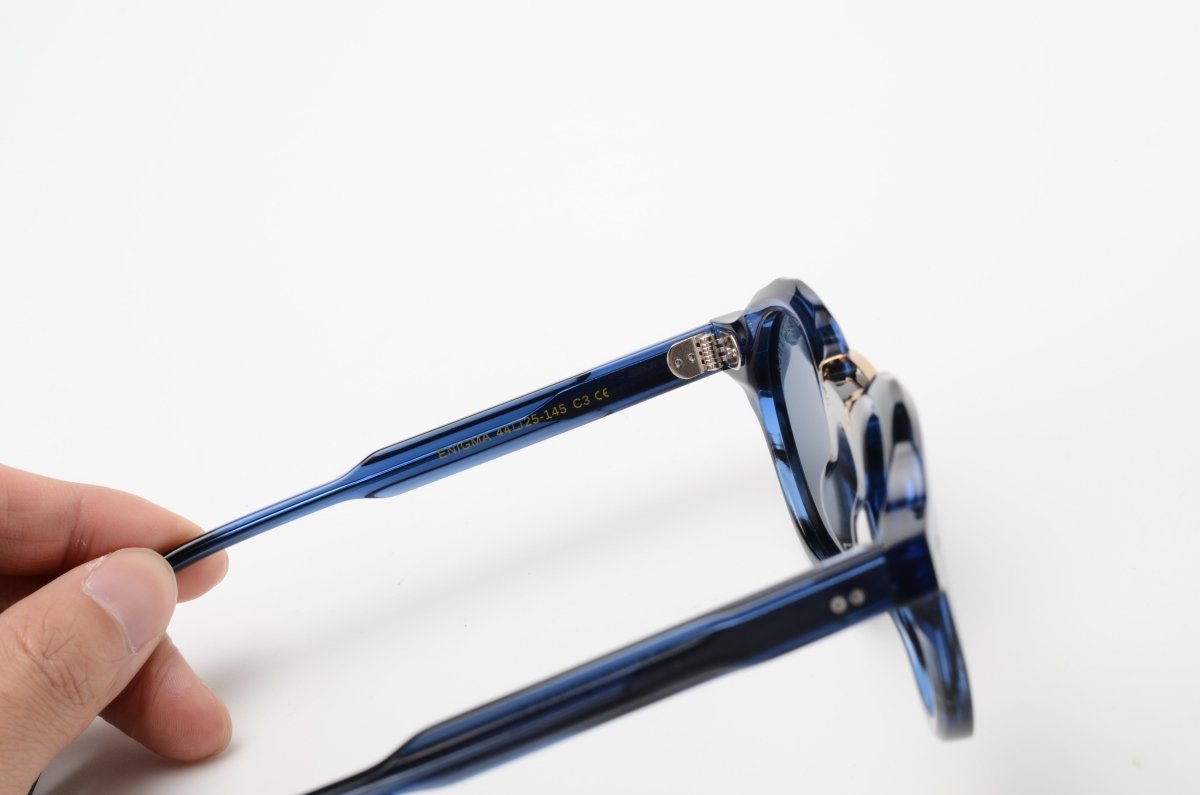 Solaires: Bleather Enigma Noir/Bleu - Drlunettes